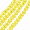 KORALIKI SZKLANE CRACKLE "SPĘKANE" ŻÓŁTE KULKI DO RÓŻAŃCA 6mm 50szt