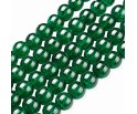 KORALIKI SZKLANE CRACKLE "SPĘKANE" ZIELONE CIEMNE KULKI DO RÓŻAŃCA 6mm 50szt