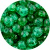 KORALIKI SZKLANE CRACKLE "SPĘKANE" KULE ZIELONE CIEMNE 8mm 50szt