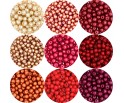 Koraliki Szklane Perły Perełki 6mm Pomarańczowo Czerwone 9x30 Zestaw 270szt