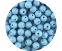 Koraliki Gładkie Klasyczne w Kształcie Kulki 8mm 100szt Akryl NIEBIESKIE