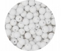 Koraliki Gładkie Klasyczne w Kształcie Kulki 8mm 50szt Akryl Białe