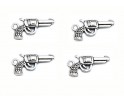 Zawieszka metalowa charms pistolet 22x16mm 4szt