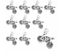 ZAWIESZKI CHARMS ROWER ROWERYK ZAWIESZKA WISIOREK DO BRELOKA 14mm 12szt