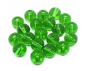 Koraliki Szklane Zielone Przezroczyste Kulki 8mm Transparentne 20szt