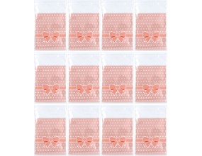 Woreczki Foliowe Celofan z Klejem 9.5x8 Opakowanie Ozdobne Prezentowe 12szt
