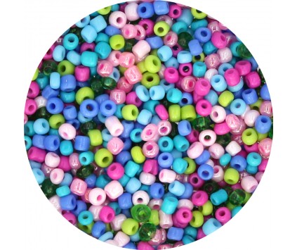 KORALIKI MROŻONE SZNUR 8mm SZKLANE 52szt mleczne