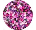 Mix Koraliki Szklane Drobne Seeds Sutasz 2mm Fioletowo Różowe 30g