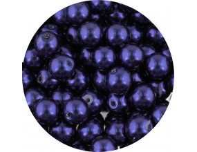 KORALIKI SZKLANE PERŁY PEREŁKI PERŁA KULKI 8mm GRANATOWE 50szt