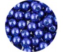 KORALIKI SZKLANE PERŁY PEREŁKI PERŁA KULKI 8mm KOBALTOWE 50szt