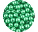 KORALIKI SZKLANE PERŁY PEREŁKI PERŁA KULKI 8mm ZIELONE 50szt