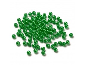 Koraliki Akrylowe Perły 4mm Okrągłe Kuleczki Perełki Zielone 100szt