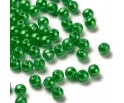 Koraliki Akrylowe Perły 4mm Okrągłe Kuleczki Perełki Zielone 50szt