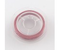 LINKA JUBILERSKA STALOWA POWLEKANA RÓŻOWA 0,38mm 10m SZPULA