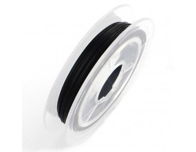 LINKA JUBILERSKA STALOWA POWLEKANA CZARNA 0,38mm 10m SZPULA