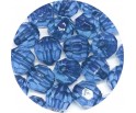 KORALIKI AKRYLOWE SZLIFOWANE KULE TRANSPARENTNE 8mm NIEBIESKIE CIEMNE 50szt