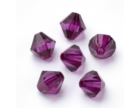 KORALIKI AKRYLOWE SZLIFOWANE DIAMENCIKI 8mm 50szt ŚLIWKOWE
