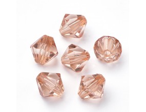 KORALIKI AKRYLOWE SZLIFOWANE DIAMENCIKI 8mm 50szt BEŻOWE
