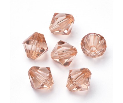 KORALIKI AKRYLOWE SZLIFOWANE DIAMENCIKI 8mm 50szt BEŻOWE