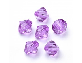 KORALIKI AKRYLOWE SZLIFOWANE DIAMENCIKI 8mm 50szt FIOLETOWE