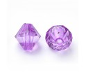 KORALIKI AKRYLOWE SZLIFOWANE DIAMENCIKI 8mm 50szt FIOLETOWE