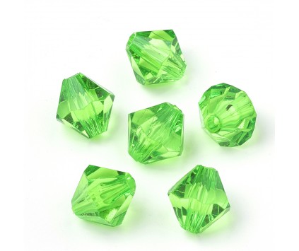 KORALIKI AKRYLOWE SZLIFOWANE DIAMENCIKI 8mm 50szt ZIELONE