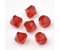 KORALIKI AKRYLOWE DIAMENCIKI SZLIFOWANE CZERWONE 6mm 50szt