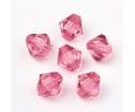 KORALIKI AKRYLOWE DIAMENCIKI SZLIFOWANE RÓŻOWE ŁOSOSIOWE 6mm 50szt