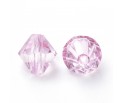 KORALIKI AKRYLOWE DIAMENCIKI SZLIFOWANE RÓŻOWE JASNE 6mm 50szt