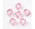 KORALIKI AKRYLOWE DIAMENCIKI SZLIFOWANE RÓŻOWE JASNE 6mm 50szt
