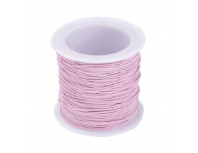 GUMKA ROZCIĄGLIWA DO BRANSOLETEK BIŻUTERII RÓŻ JASNY 1mm szpulka 21 METRÓW