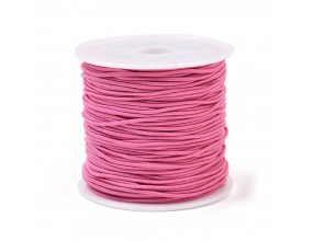 GUMKA ROZCIĄGLIWA DO BRANSOLETEK BIŻUTERII RÓŻOWA 1mm szpulka 21 METRÓW