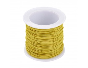 GUMKA ROZCIĄGLIWA DO BRANSOLETEK BIŻUTERII ŻÓŁTA 1mm szpulka 21 METRÓW