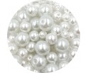 Koraliki perły 4-8mm perełki szklane woskowane mix 200szt białe