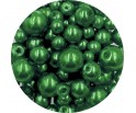 Koraliki perły 4-8mm perełki szklane woskowane mix 200szt zielone
