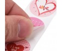 Naklejki Walentynki dla Zakochanych Kółka do kartek 6 wzorów 2,5cm 50szt
