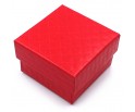 Pudełko do Pierścionka Kolczyków Na Biżuterię Prezentowe Czerwone 1szt