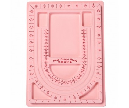 Tablica do Projektowania Naszyjników Biżuterii 33x24x1cm Różowa 1szt