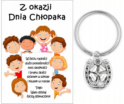Brelok Breloczek Prezent Dzień Chłopaka Pasowanie Klasa Szkoła Podkowa