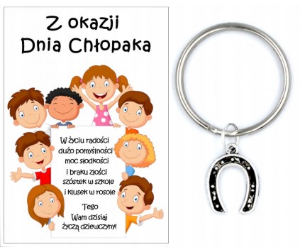 Brelok Breloczek Dzień Chłopaka Pasowanie Klasa Szkoła Pamiątka Podkowa