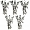 Zawieszka Aniołek ANIOŁ Charms Święta Mikołajki Wigilia 26x17mm Metal 5szt
