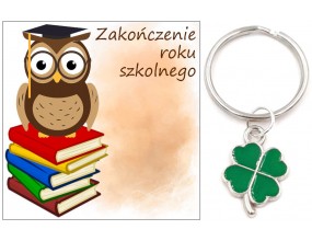 Brelok Breloczek Koniczyna Zakończenie Roku Szkolnego Uczeń Uczennica Klasa