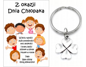 Brelok Breloczek Dzień Chłopaka Pasowanie Prezent Klasa Szkoła Koniczyna