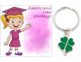 Brelok Breloczek Koniczyna Zakończenie Roku Szkolnego Uczeń Dziewczynka Klasa