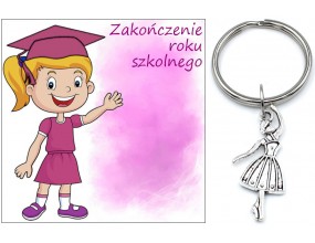 Brelok Breloczek Prezent Zakończenie Roku Szkolnego Baletnica Dziewczynka