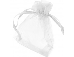 WORECZKI Z ORGANZY BIAŁE ORGANZA KOMUNIA ŚLUB CHRZEST 9x7cm 10 SZT