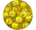 KORALIKI SZKLANE CRACKLE "SPĘKANE" ŻÓŁTE 8mm 50szt