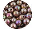 KORALIKI AKRYLOWE KULKI OPALIZUJĄCE BŁYSZCZĄCE BRĄZOWE 8mm 50szt