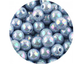 Koraliki Akrylowe Kule Kulki Szare 8mm 20szt
