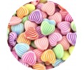 KORALIKI AKRYLOWE SERCA SERDUSZKA SERCE PASTELOWE 11mm MIX 50szt